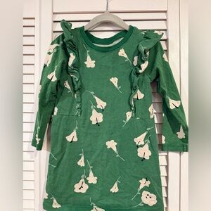 Tea Collection Green Floral Kids Dress